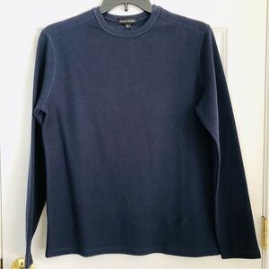 Banana Republic Textured Double Knit Crew Neck Men's BLUE Sweater Size Small ps2